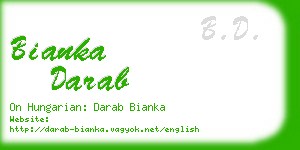 bianka darab business card